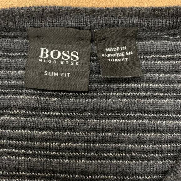 Boss Hugo Boss Striped Slim Fit Wool Sweater - Picture 7 of 15